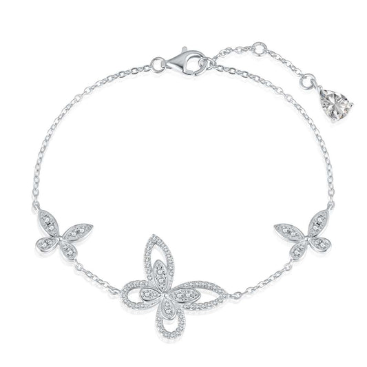 [Spark Jewelry]Delicate Butterfly Pendant Bracelet