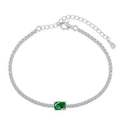 [Radiant Jewelry]1.0 Carat Unique Emerald Cut Banquet Bracelet