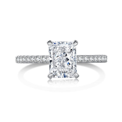 [Radiant Jewelry]2.0 Carat Dazzling Sparkling Radiant Cut Party Ring