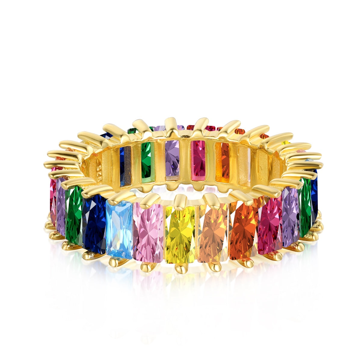 [Radiant Jewelry]Unique Colorful Radiant Cut RIng
