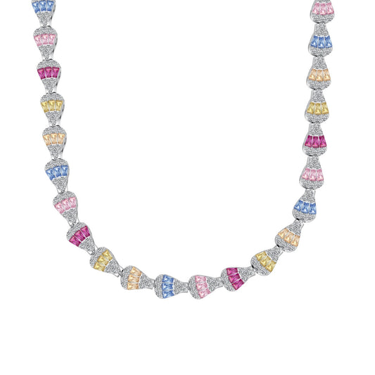 [Spark Jewelry]Radiant Colorful Rainbow Necklace