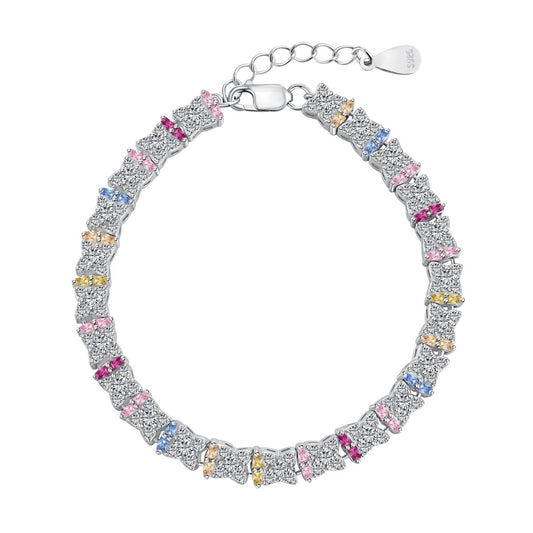 [Spark Jewelry]Unique Colorful Flower Shape Daily Bracelet