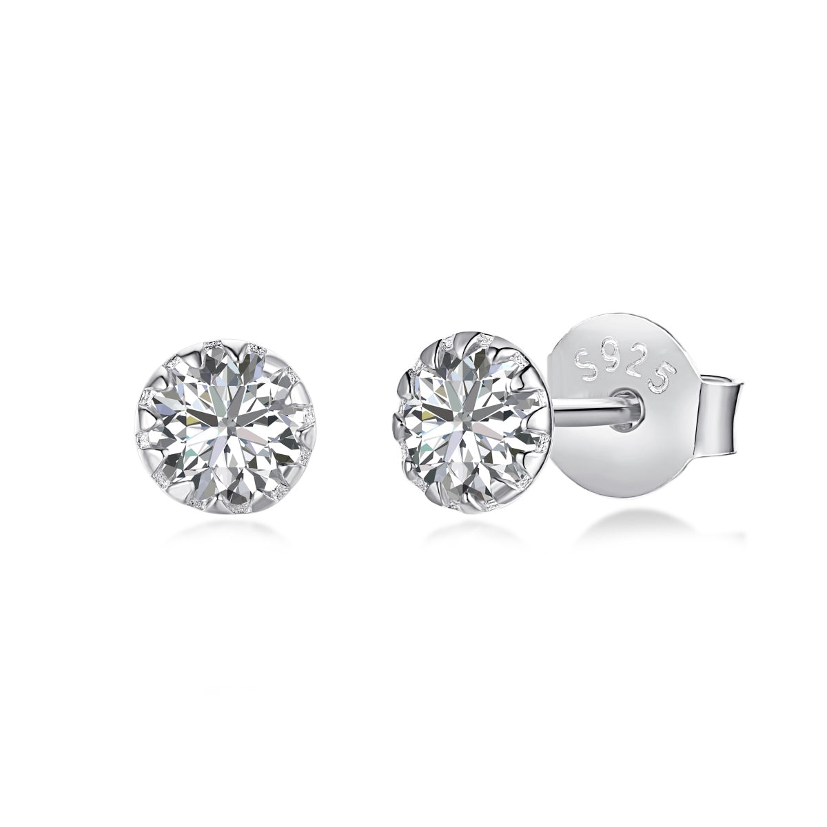 [Radiant Jewelry]Sparkling Colorful Round Shape Earrings