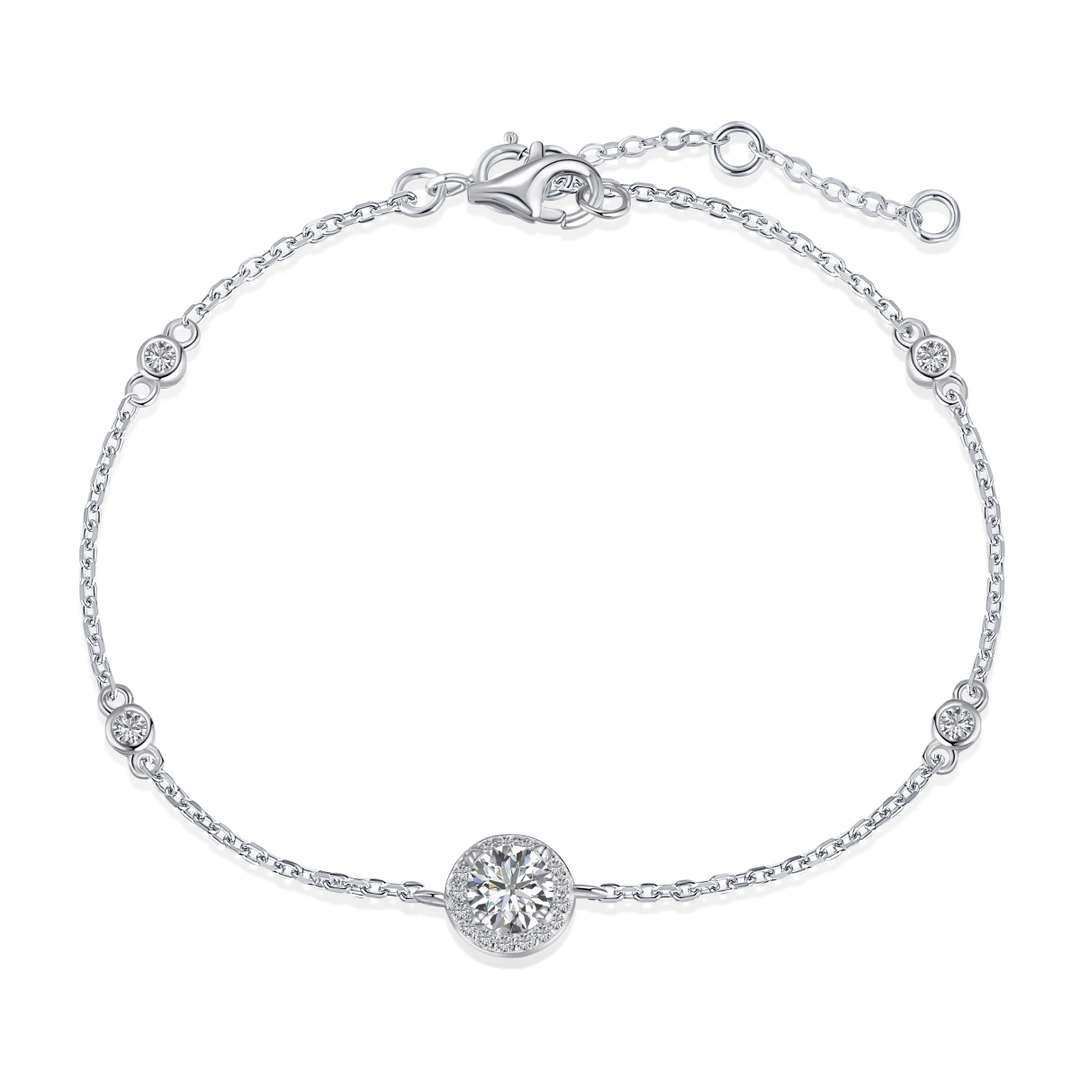 [Radiant Jewelry]Dazzling Round Cut Shape Bracelet