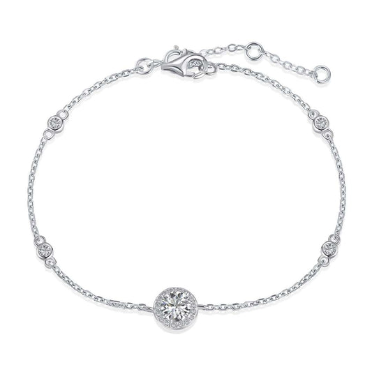 [Spark Jewelry]Dazzling Round Cut Shape Bracelet