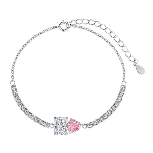 [Spark Jewelry]Dazzling Unique Multi Shape Lover Bracelet