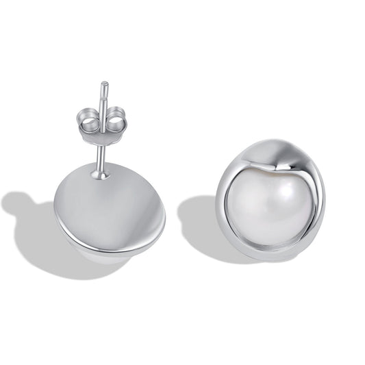 [Spark Jewelry]Dainty Bread Pearl Earrings