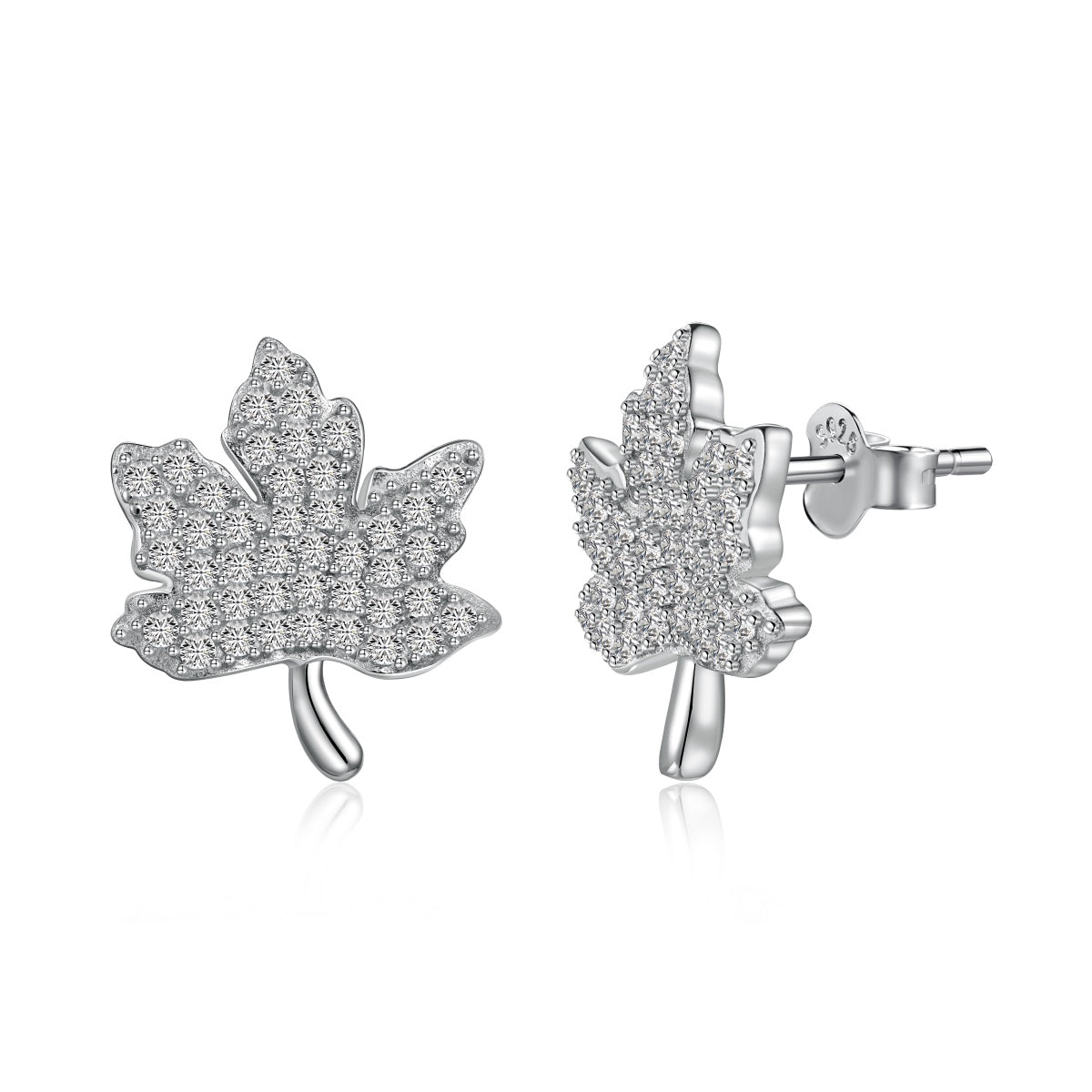 [Radiant Jewelry]Exquisite Maple Leaf Design Earrings