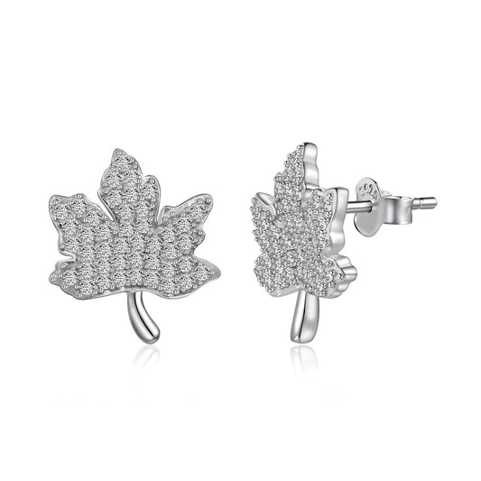 [Spark Jewelry]Exquisite Maple Leaf Design Earrings