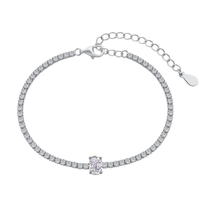 [Radiant Jewelry]0.75 Carat Exquisite Oval Cut Daily Bracelet