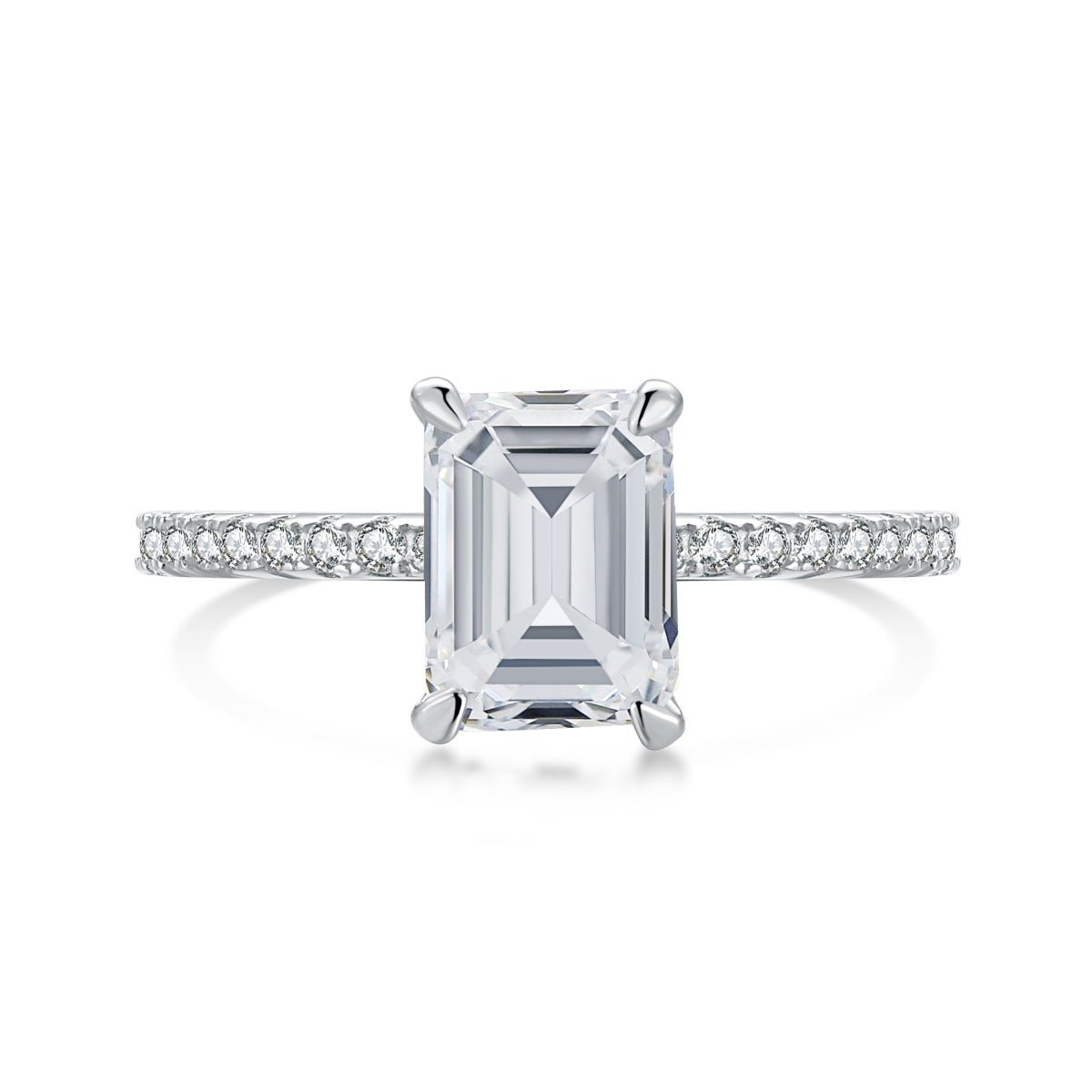 [Radiant Jewelry]2.0 Carat Scintillating Ornate Radiant Cut Party Ring