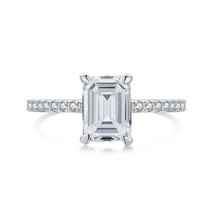 [Radiant Jewelry]2.0 Carat Scintillating Ornate Radiant Cut Party Ring