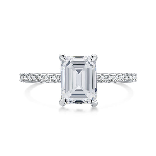 [Spark Jewelry]2.0 Carat Scintillating Ornate Radiant Cut Party Ring