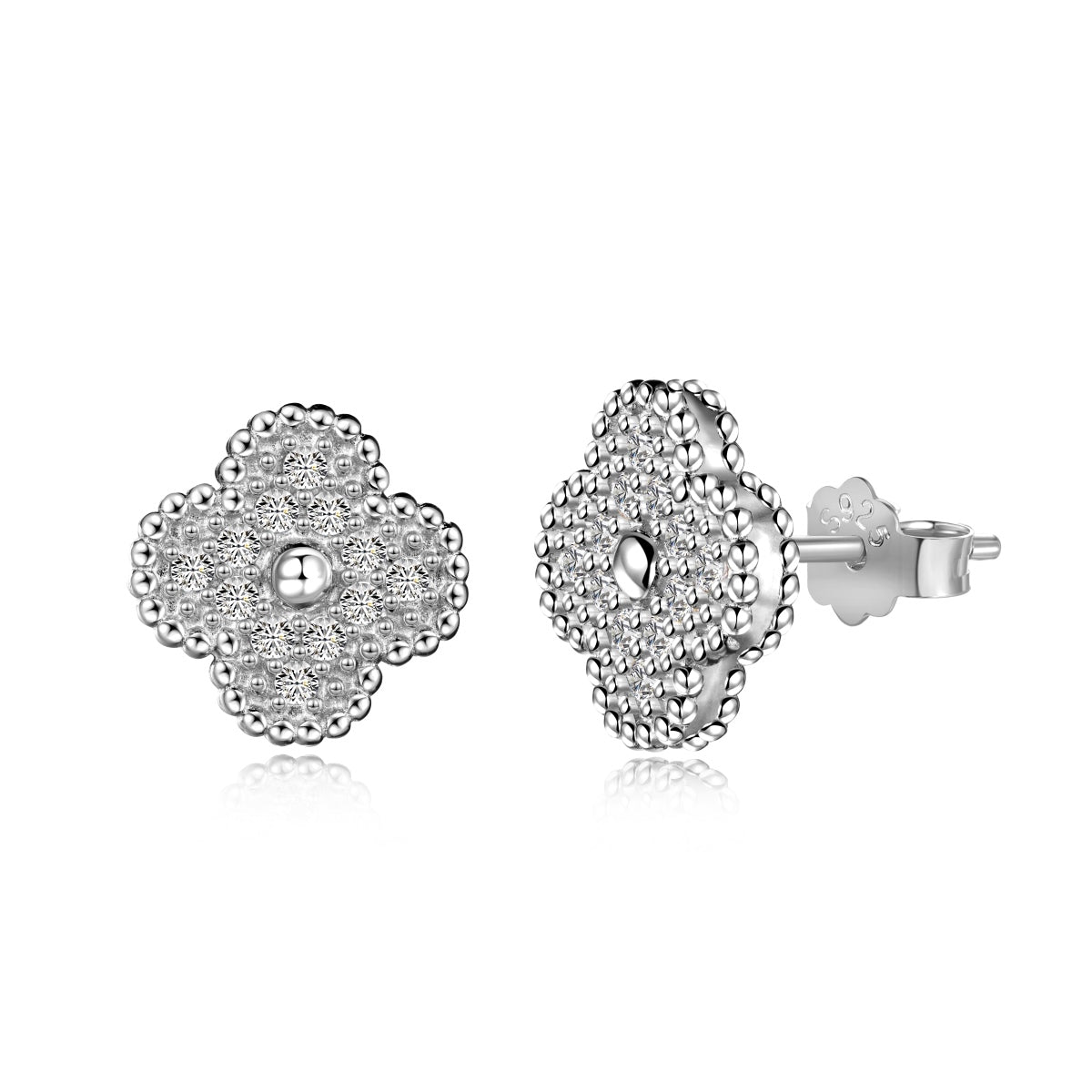 [Radiant Jewelry]Four Leaf Clover Fashion Earrings