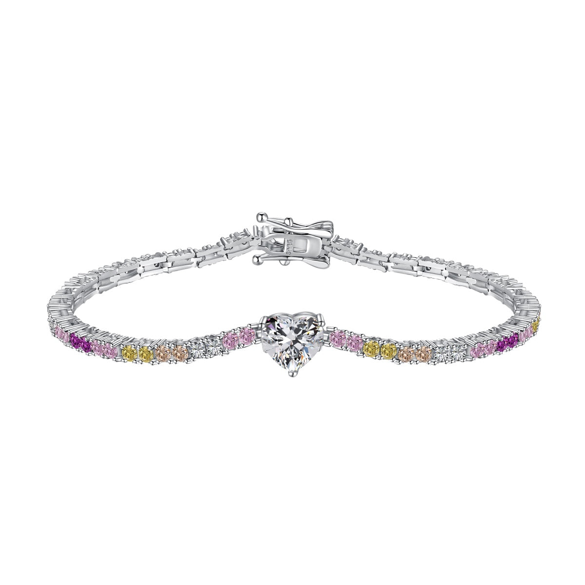 [Radiant Jewelry]Delicate Romantic Heart Shape Lover Bracelet