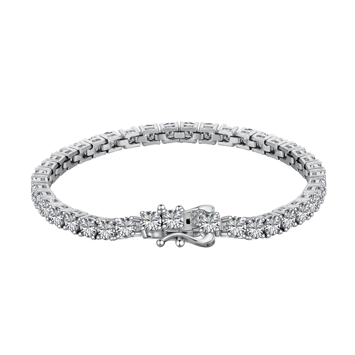 [Radiant Jewelry]Luxurious Ornate Round Cut Tennis Bracelet