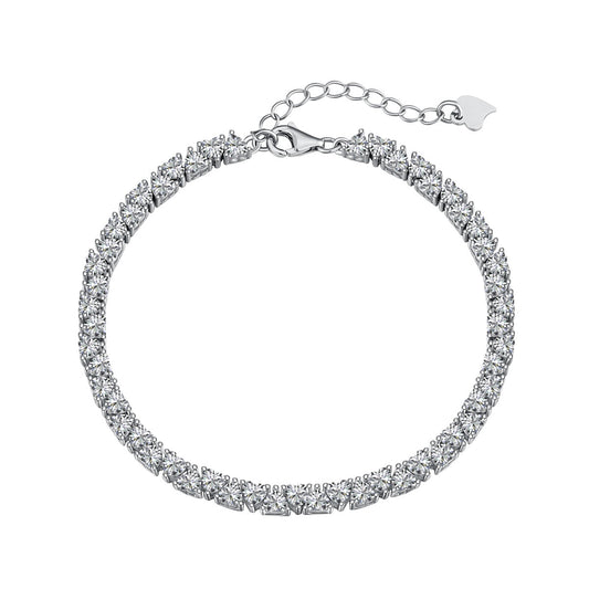[Spark Jewelry]Dazzling Romantic Heart Shape Lover Bracelet