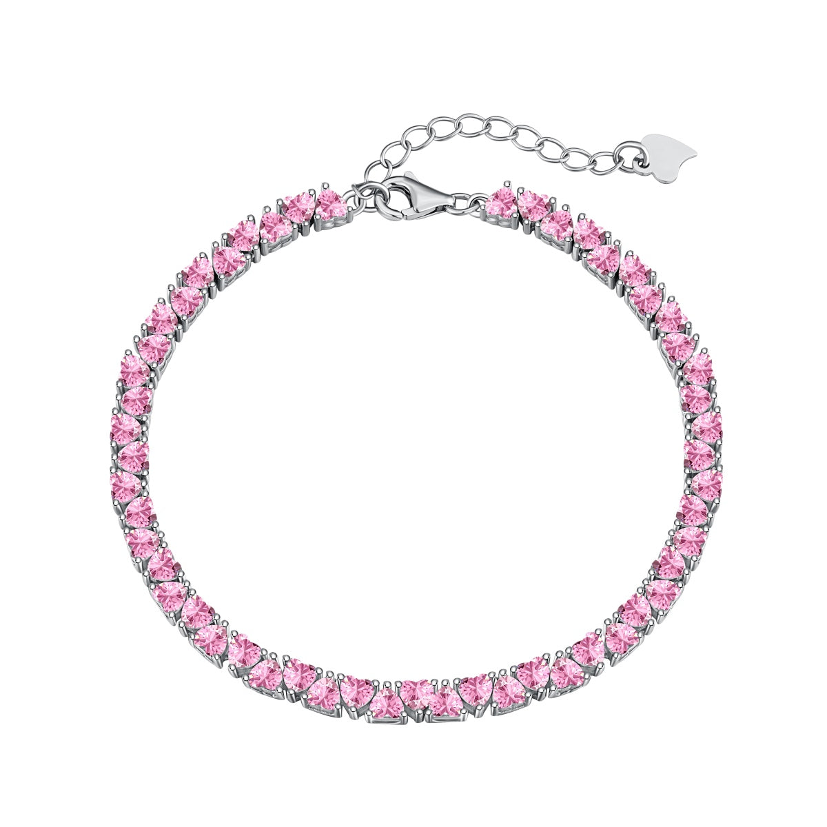 [Radiant Jewelry]Dazzling Romantic Heart Shape Lover Bracelet