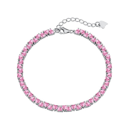 [Radiant Jewelry]Dazzling Romantic Heart Shape Lover Bracelet