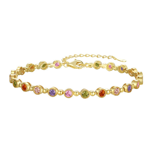 [Spark Jewelry]Sparkling Exquisite Round Cut Party Bracelet