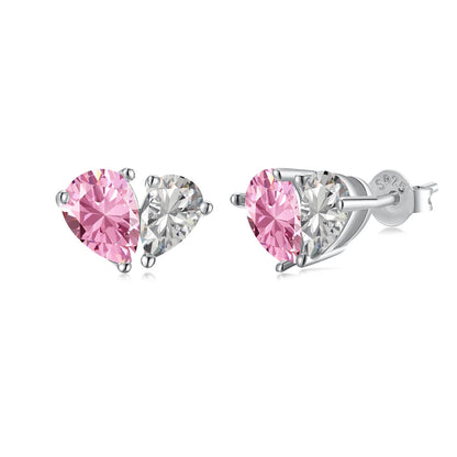 [Radiant Jewelry]Dazzling Elegant Heart Cut Lover Earrings