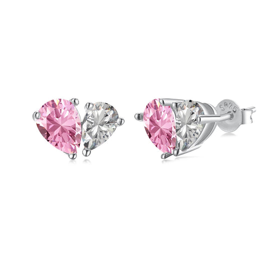 [Spark Jewelry]Dazzling Elegant Heart Cut Lover Earrings