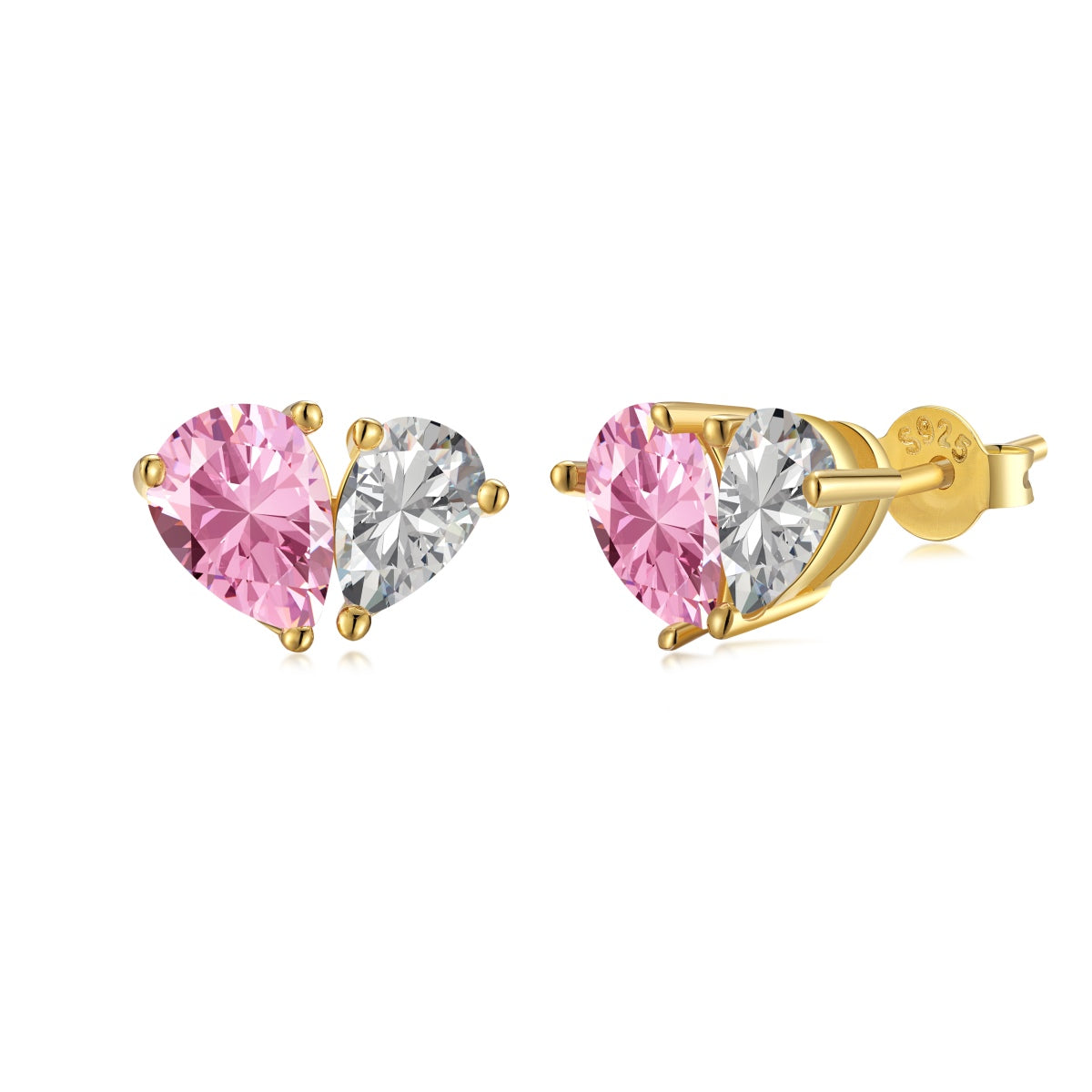 [Radiant Jewelry]Dazzling Elegant Heart Cut Lover Earrings