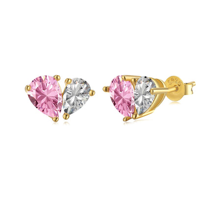 [Radiant Jewelry]Dazzling Elegant Heart Cut Lover Earrings