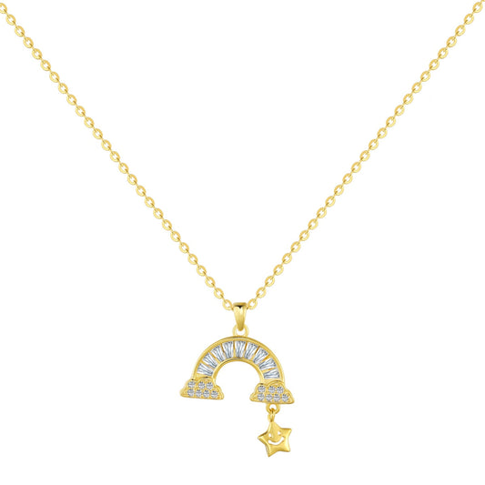 [Spark Jewelry]Unique Rainbow Star Necklace