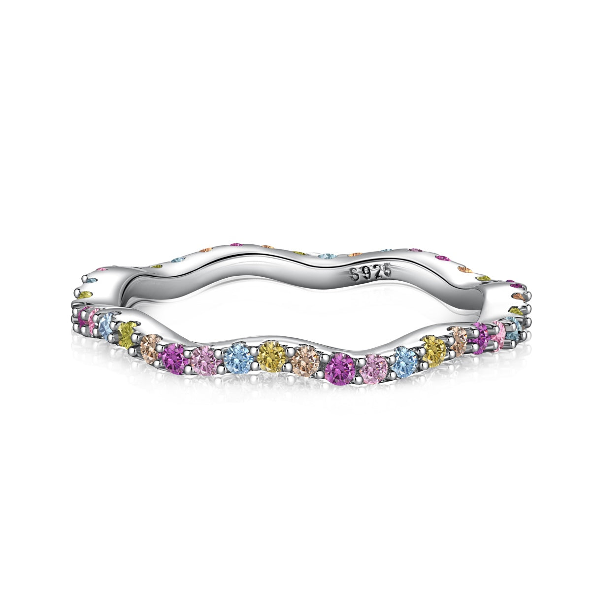 [Radiant Jewelry]Dainty Colorful Round Cut Party Ring