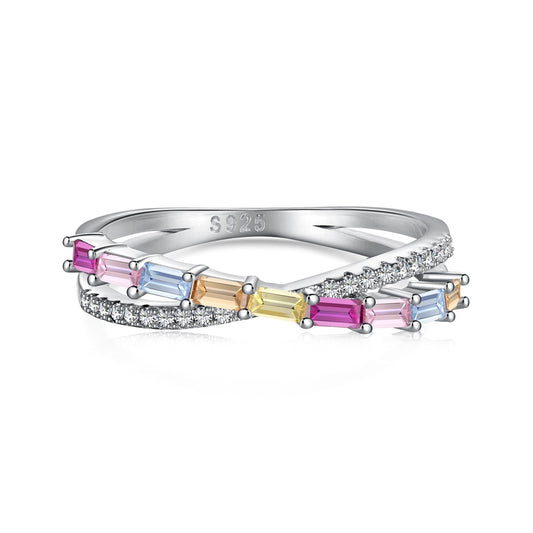 [Spark Jewelry]Energetic Elegant Radiant Cut Party Ring