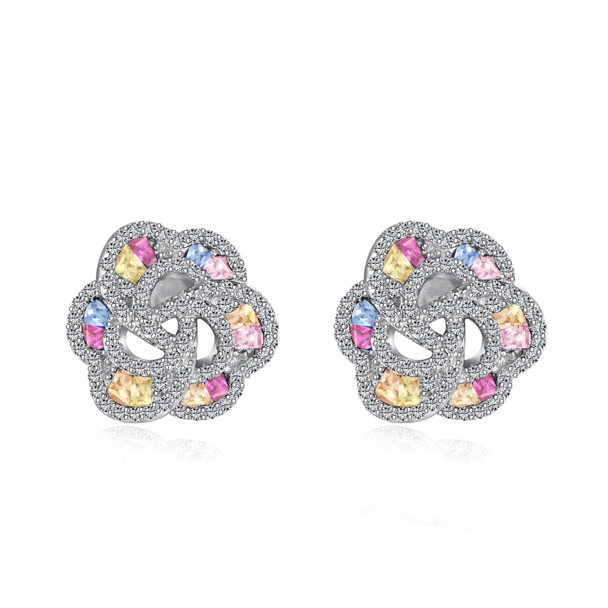 [Radiant Jewelry]Exquisite Flower Shape Daily Earrings