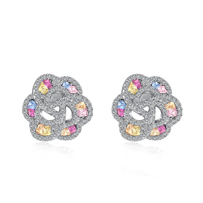 [Radiant Jewelry]Exquisite Flower Shape Daily Earrings