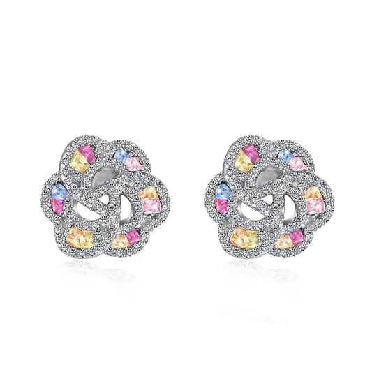 [Spark Jewelry]Exquisite Flower Shape Daily Earrings