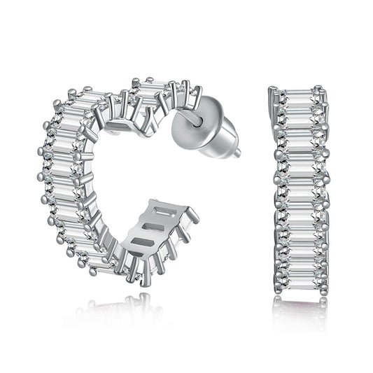 [Spark Jewelry]Radiant Heart Cutout Earrings