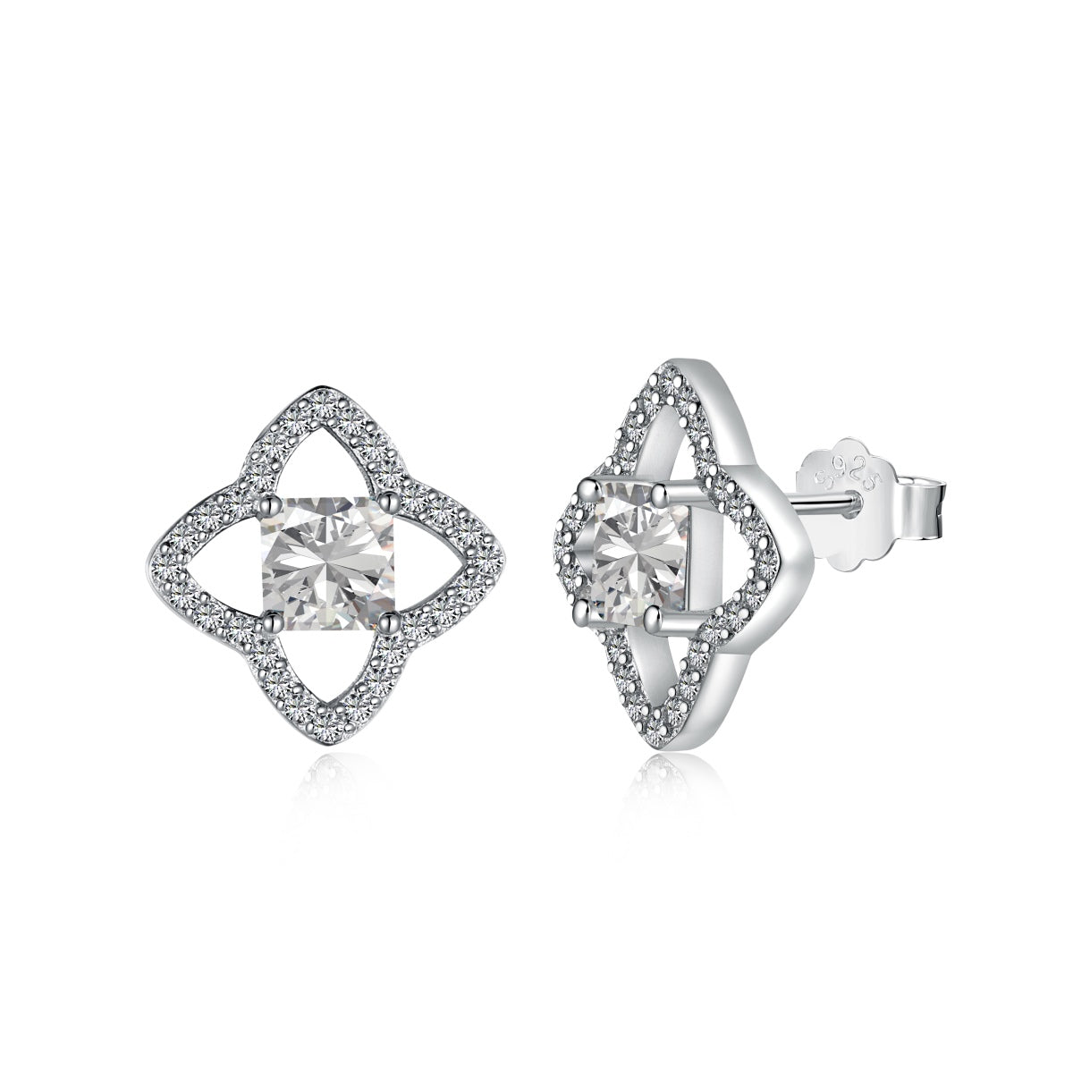 [Radiant Jewelry]Elegant Star Shape Princess Cut Daily Earrings