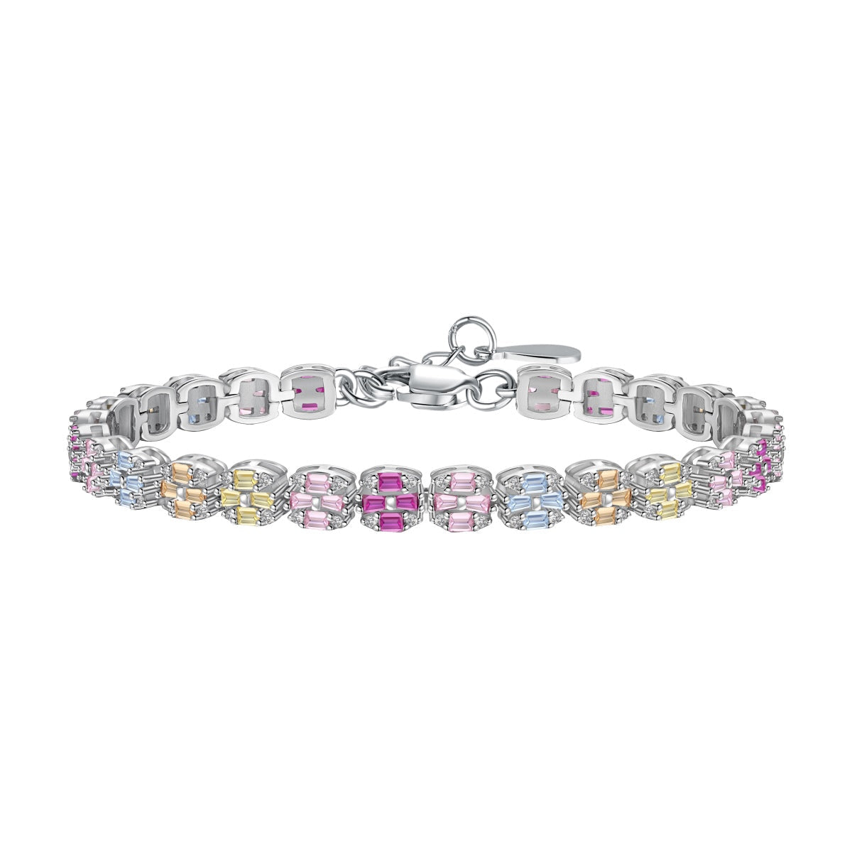 [Radiant Jewelry]Delicate Colorful Emerald Cut Daily Bracelet