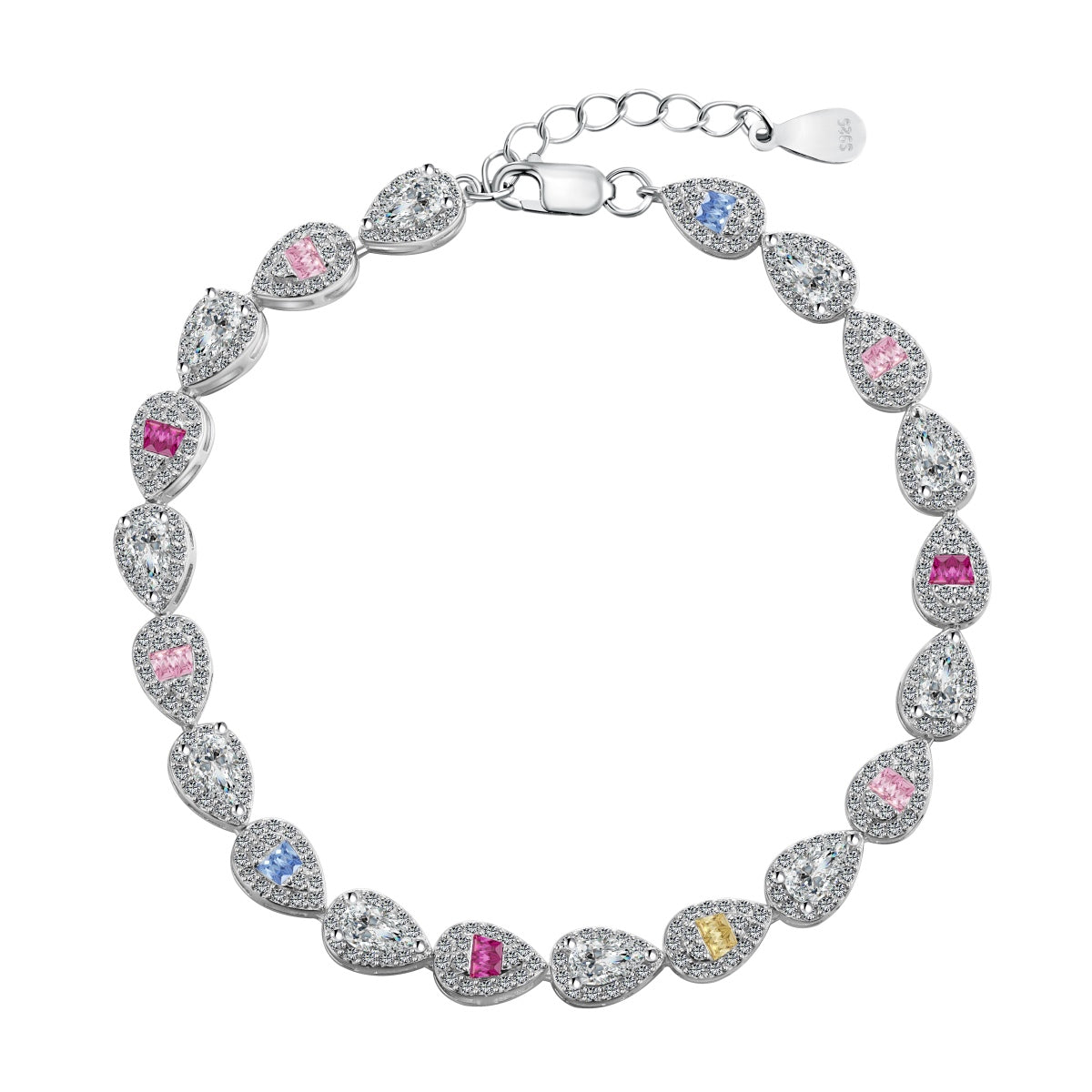 [Radiant Jewelry]0.25 Carat Radiant Water Drop Shape Daily Bracelet