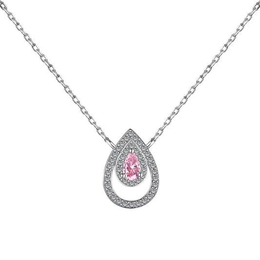 [Spark Jewelry]Sparkling Pear Cut Necklace