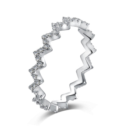 [Radiant Jewelry]Delicate Enchanting Wave Shape Daily Ring