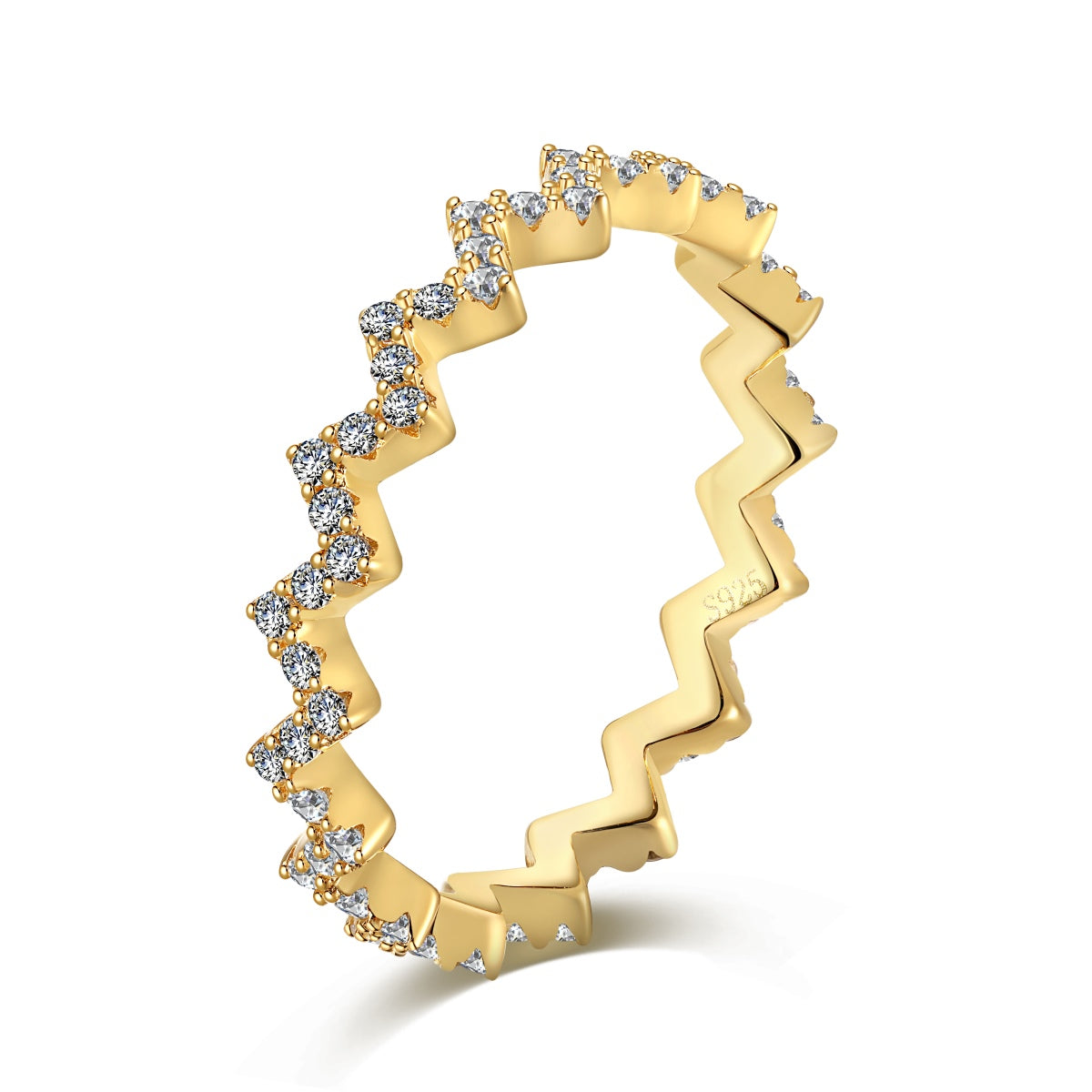 [Radiant Jewelry]Delicate Enchanting Wave Shape Daily Ring