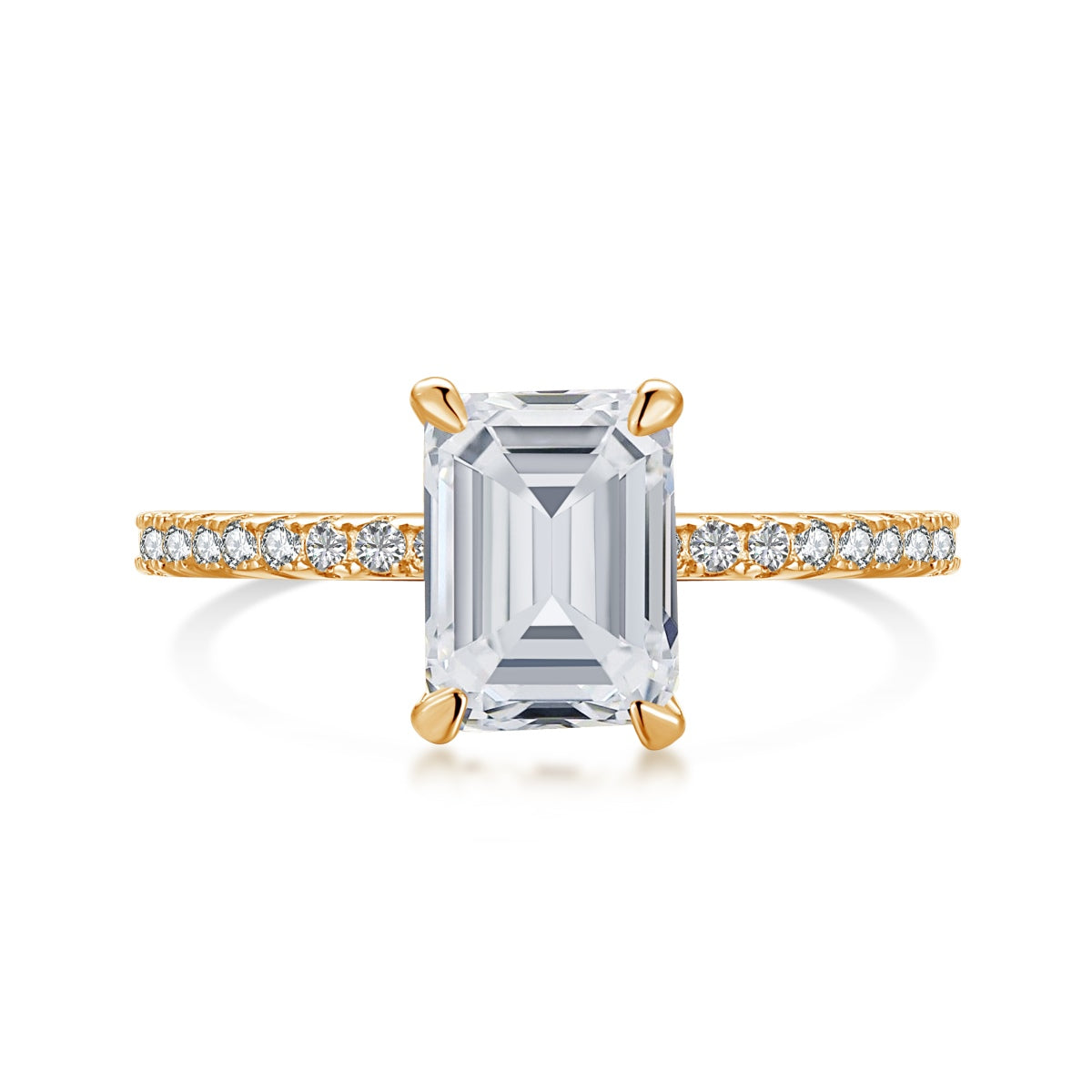 [Radiant Jewelry]2.0 Carat Scintillating Ornate Radiant Cut Party Ring