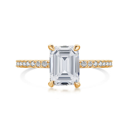 [Radiant Jewelry]2.0 Carat Scintillating Ornate Radiant Cut Party Ring