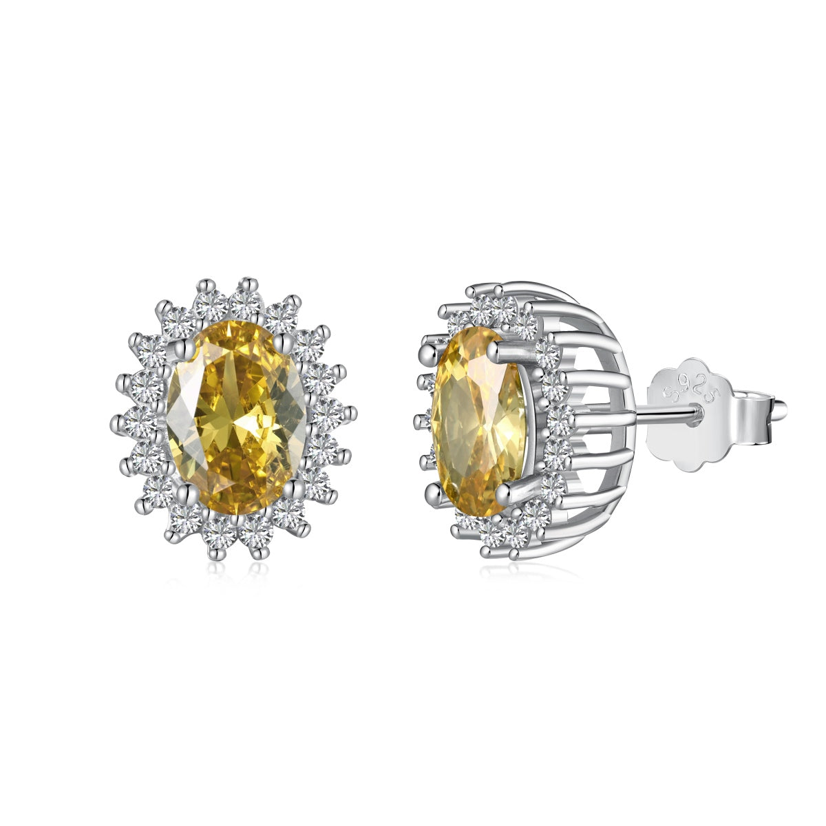 [Radiant Jewelry]Delicate Radiant Oval Cut Daily Earrings