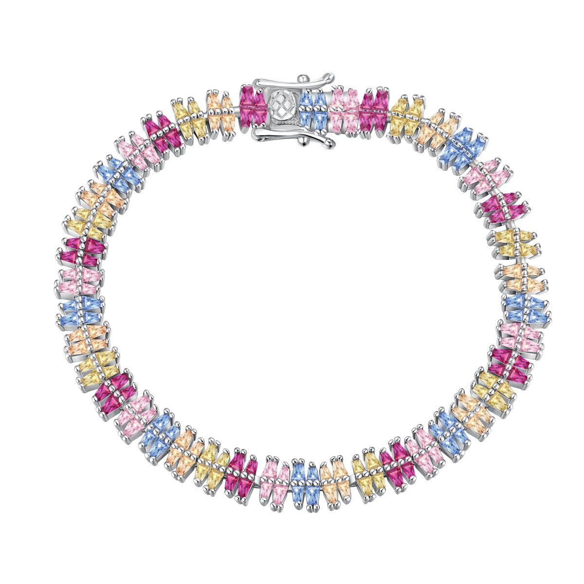 [Radiant Jewelry]Sparkling Exquisite Multi Cut Party Bracelet