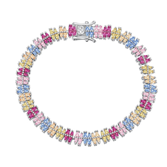 [Spark Jewelry]Sparkling Exquisite Multi Cut Party Bracelet