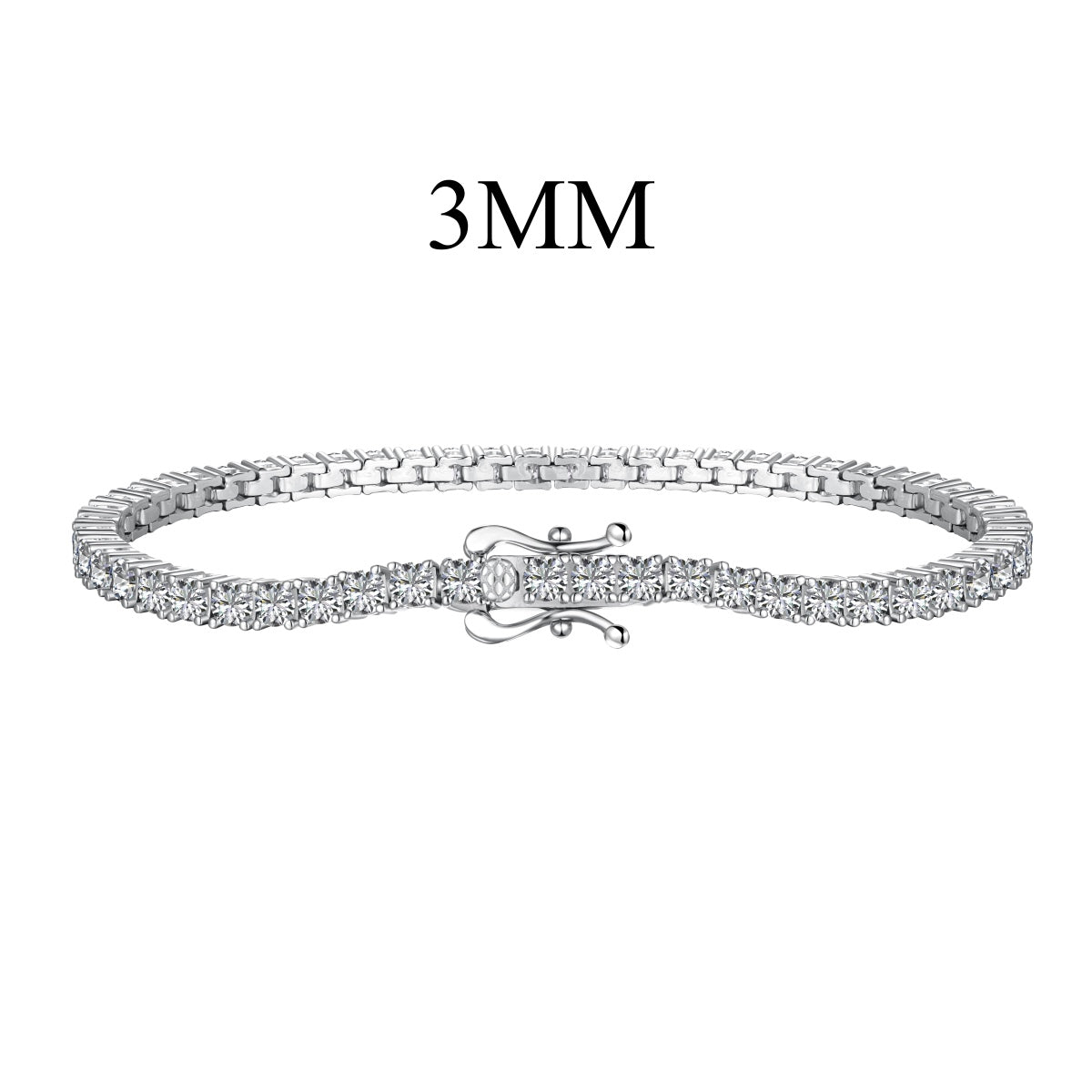 [Radiant Jewelry]Dainty Charming Round Cut Tennis Bracelet