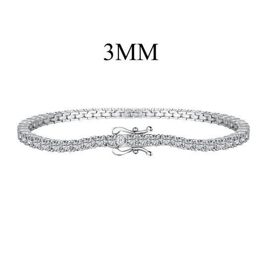 [Spark Jewelry]Dainty Charming Round Cut Tennis Bracelet