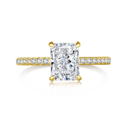 [Radiant Jewelry]2.0 Carat Dazzling Sparkling Radiant Cut Party Ring