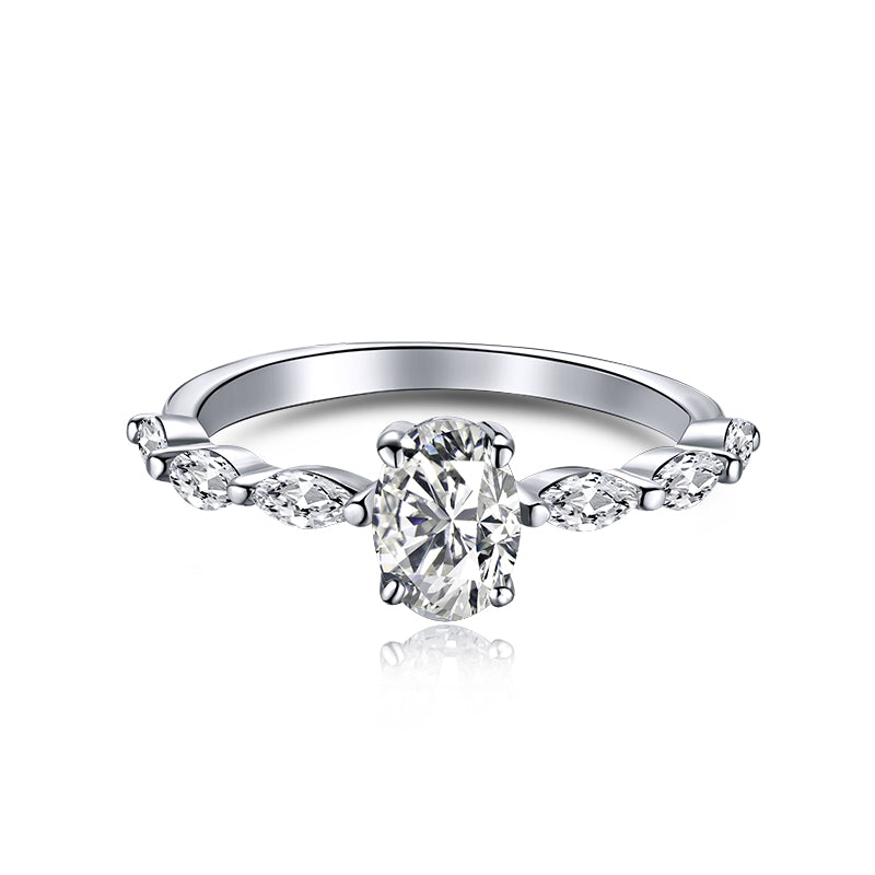 [Radiant Jewelry]0.75 Carat Luxurious Vibrant Elongated Cushion Cut Daily Ring